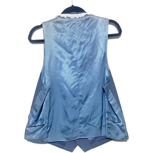 Gino Cappeli Designer Collection Vest Women's Large Blue Embellished - Picture 2 of 11